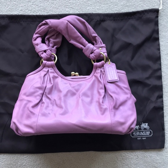 VTG Gorgeous Pink Leather Authentic Coach shoulder bag - Picture 5 of 13